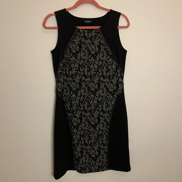 BLACK POINT ZERO DRESS w LEATHER DETAILS - Picture 2 of 4